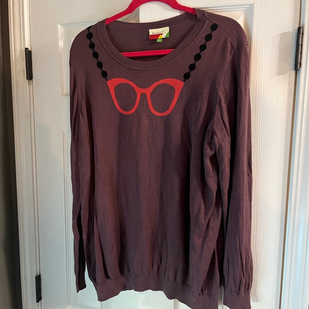 👓❤️Funky ModCloth Sweater with Glasses 👓❤️ by Fervour
